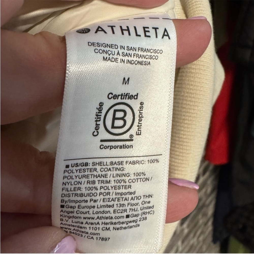 NWT Athleta SATEEN BOMBER jacket Bone cream size M‎ - Picture 8 of 14